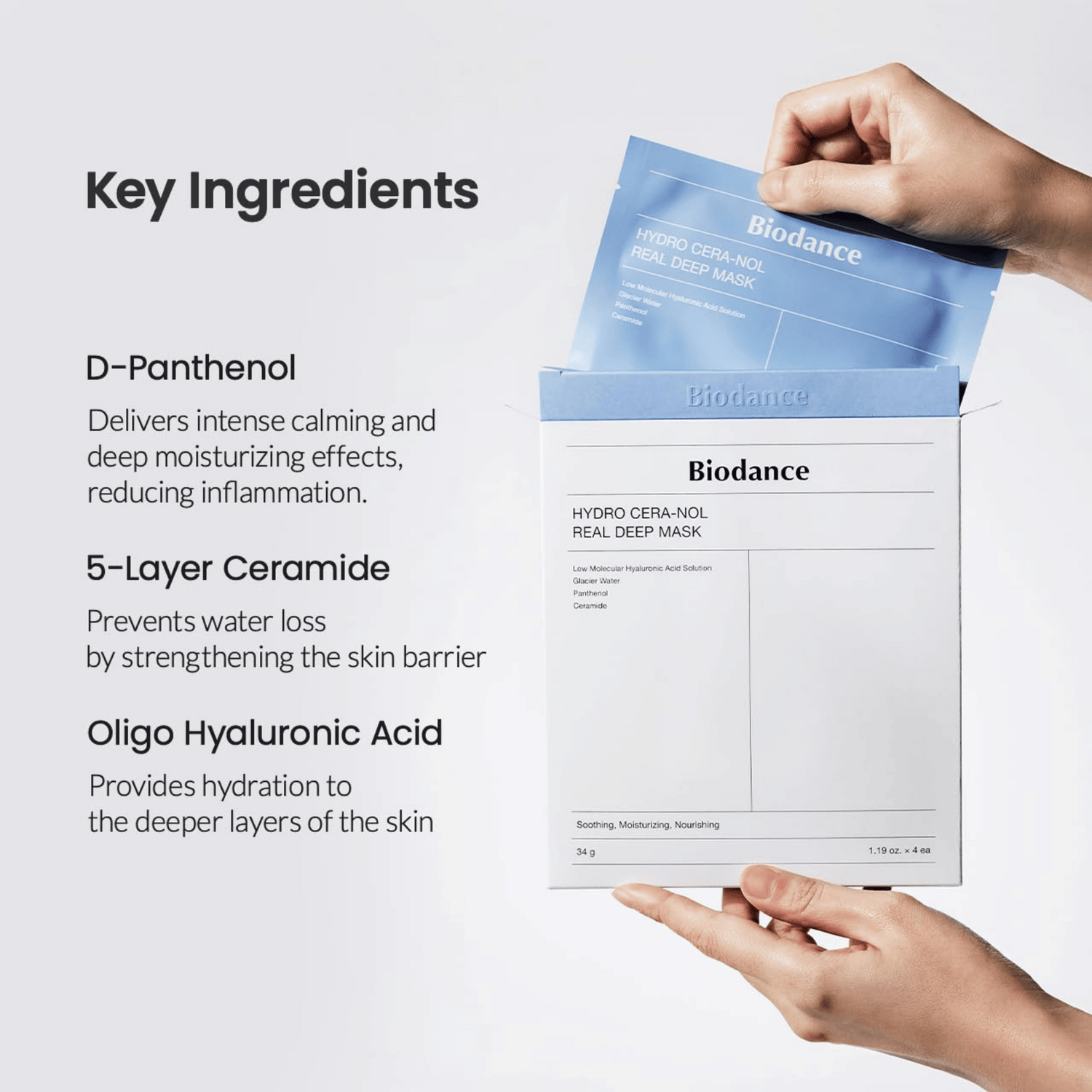 Biodance Hydro Cera-Nol Real Deep Mask 4 pieces